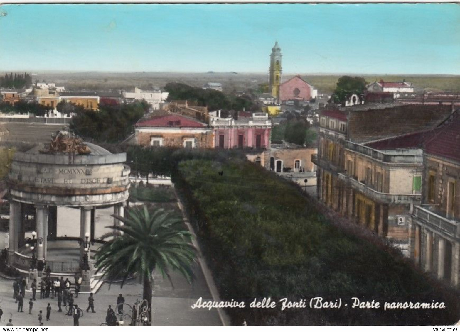 ACQUAVIVA DELLE FONTI-BARI-PARTE PANORAMICA-CARTOLINA VERA FOTOGRAFIA- VIAGGIATA IL 29-5-1963 - Bari