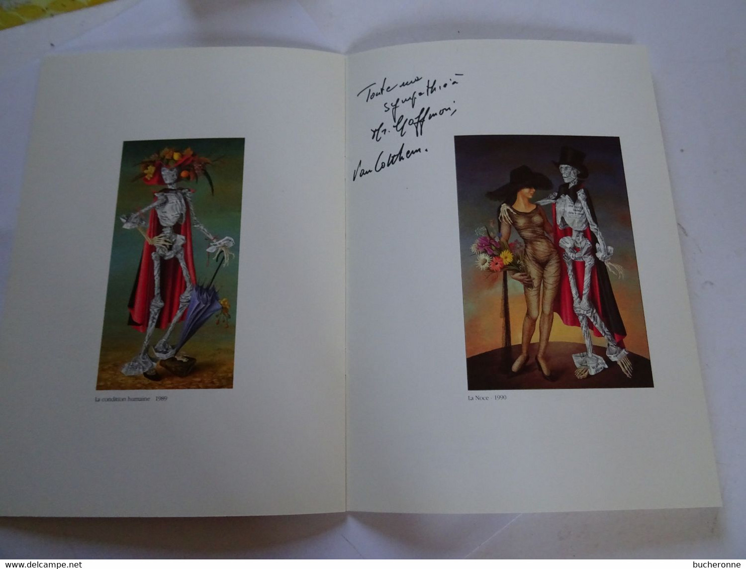 catalogue d'exposition,Michèle Van Cotthem, peintre 1990 ESPACE BAUDELAIRE RILLIEUX-LA-PAPE avec autographe