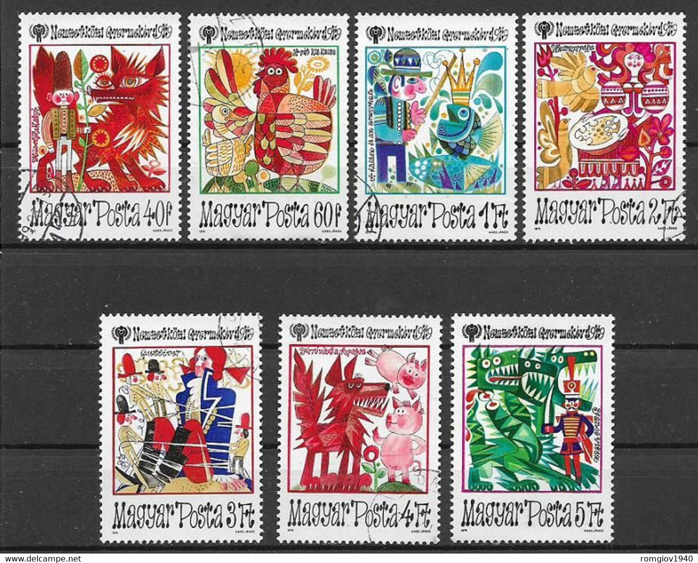 UNGHERIA 1979 ANNO INTERNAZIONALE DEL FANCIULLO N°2  YVERT. 2696-2702 USATA VF - Used Stamps
