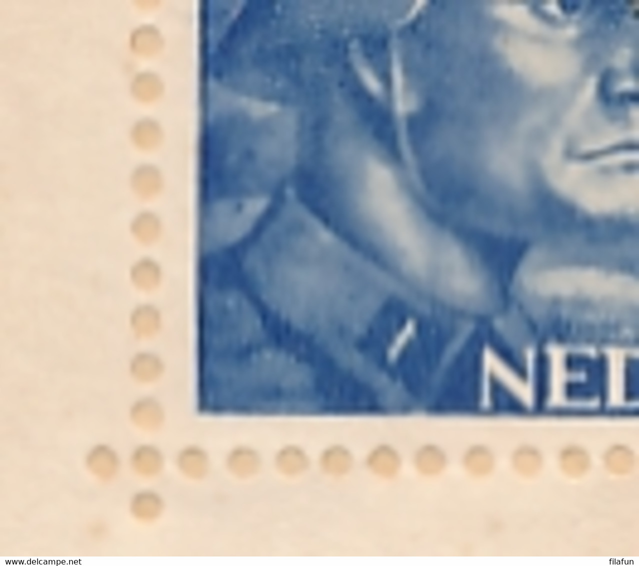 Nederland - 1943 - 4x 12,5 Cent Legioenblok Met Plaatfout Op Omslag Feldpost Naar Deutschen Sicherheitsdienst Den Haag - Brieven En Documenten