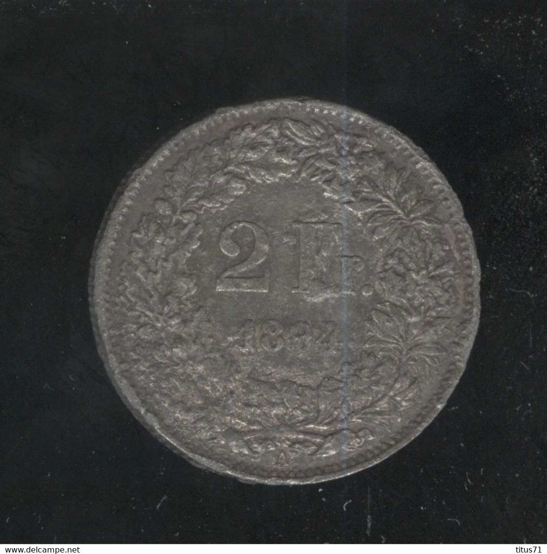 Fausse 2 Francs Suisse 1894 - Plomb ? - Exonumia - Andere & Zonder Classificatie