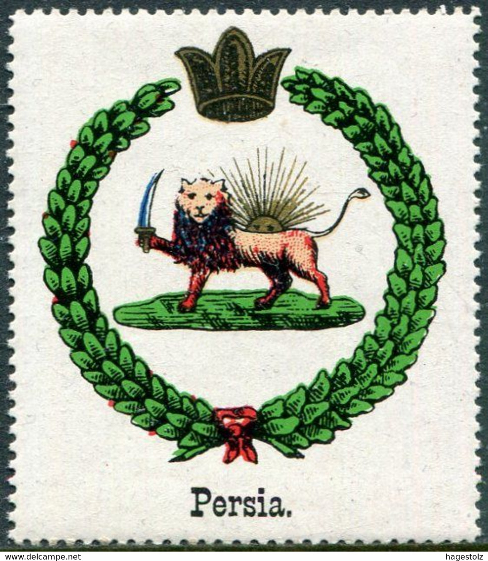 Persia Iran Vignette ** MNH Coat Of Arms Armoiries Blason Wappen Poster Stamp Cinderella Reklamemarke Persien Perse - Iran