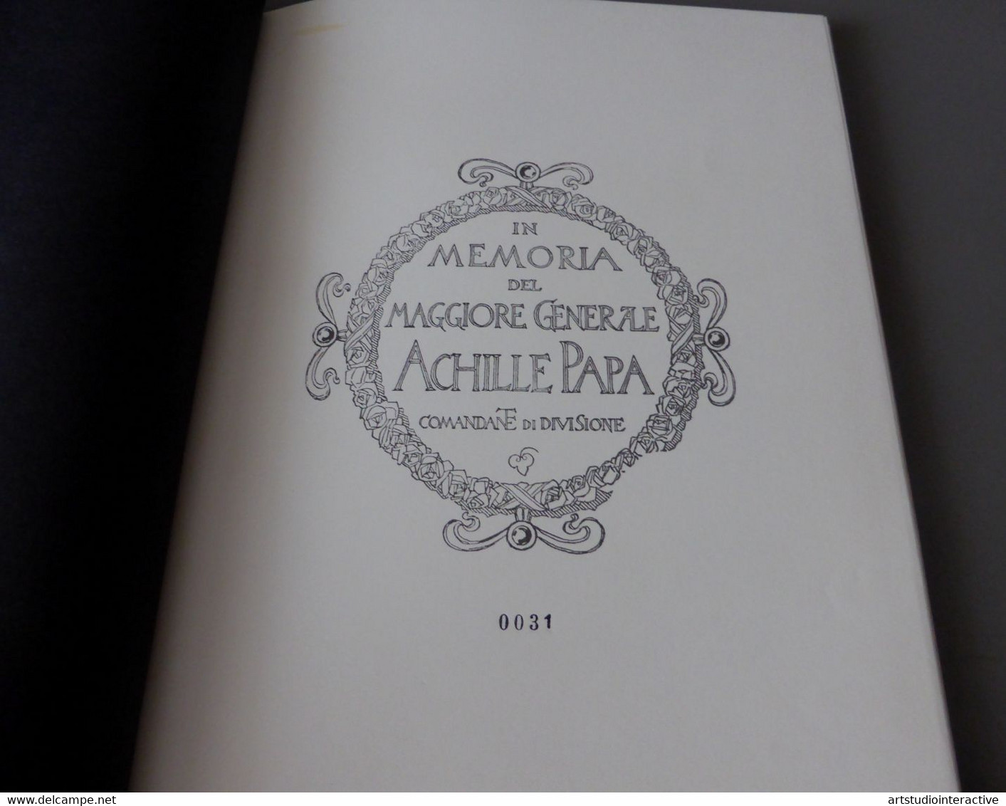 2017 ITALIA "CENTENARIO GRANDE GUERRA / MAGGIORE GENERALE ACHILLE PAPA" LIBRO 60 PAG. ANNULLO 01.07.2017 (SCHIO) - Guerra 1914-18