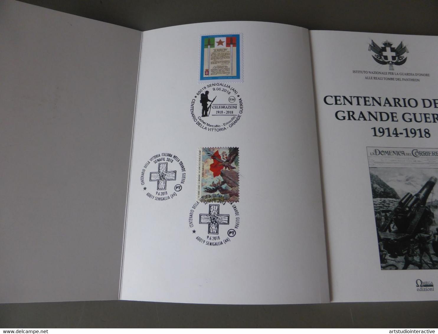 2018 ITALIA "CENTENARIO GRANDE GUERRA" LIBRO 80 PAG. ANNULLO 09.06.2018 (SENIGALLIA) - Oorlog 1914-18