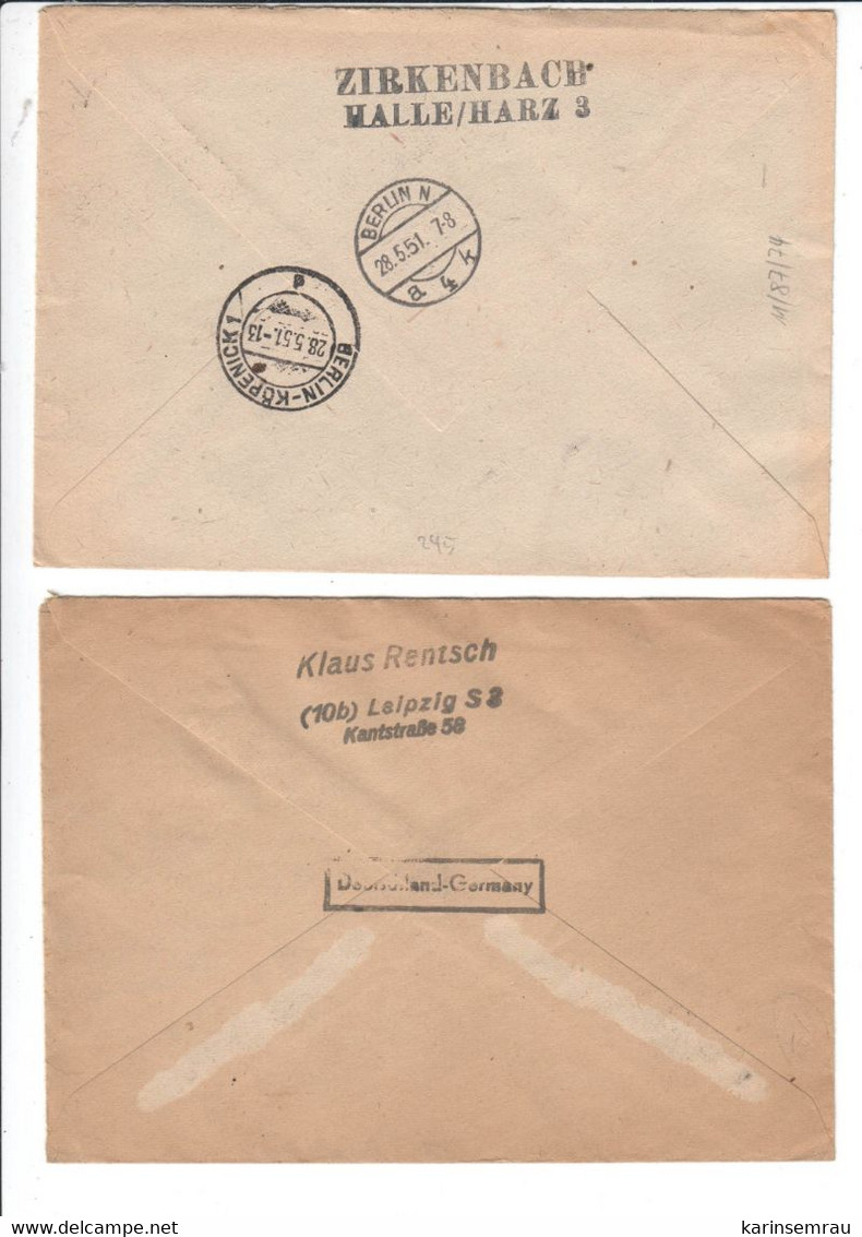 DDR , Tag Der Briefmarke 1949 , 2 Belege - Covers & Documents