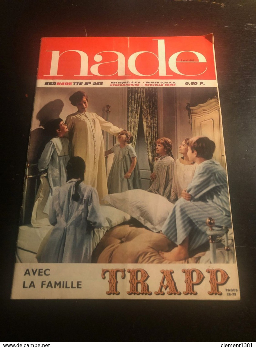 Nade Bernadette Magazine BD Jeunesse N°265 8 Mai 1966 - Bernadette