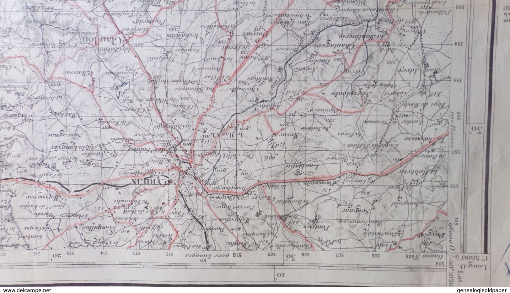 87-19- AFFICHE PLAN SAINT YRIEIX-GLANDON-MONGIBAUD-BENAYES-LUBERSAC-ARNAC POMPADOUR-SARLAND-ANGOISSE-LANOUAILLE-SEGUR - Plakate