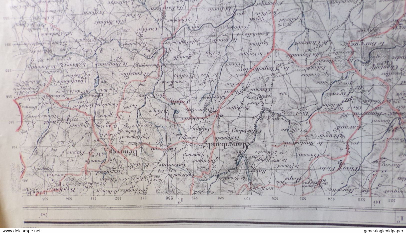 87-19- AFFICHE PLAN SAINT YRIEIX-GLANDON-MONGIBAUD-BENAYES-LUBERSAC-ARNAC POMPADOUR-SARLAND-ANGOISSE-LANOUAILLE-SEGUR - Affiches