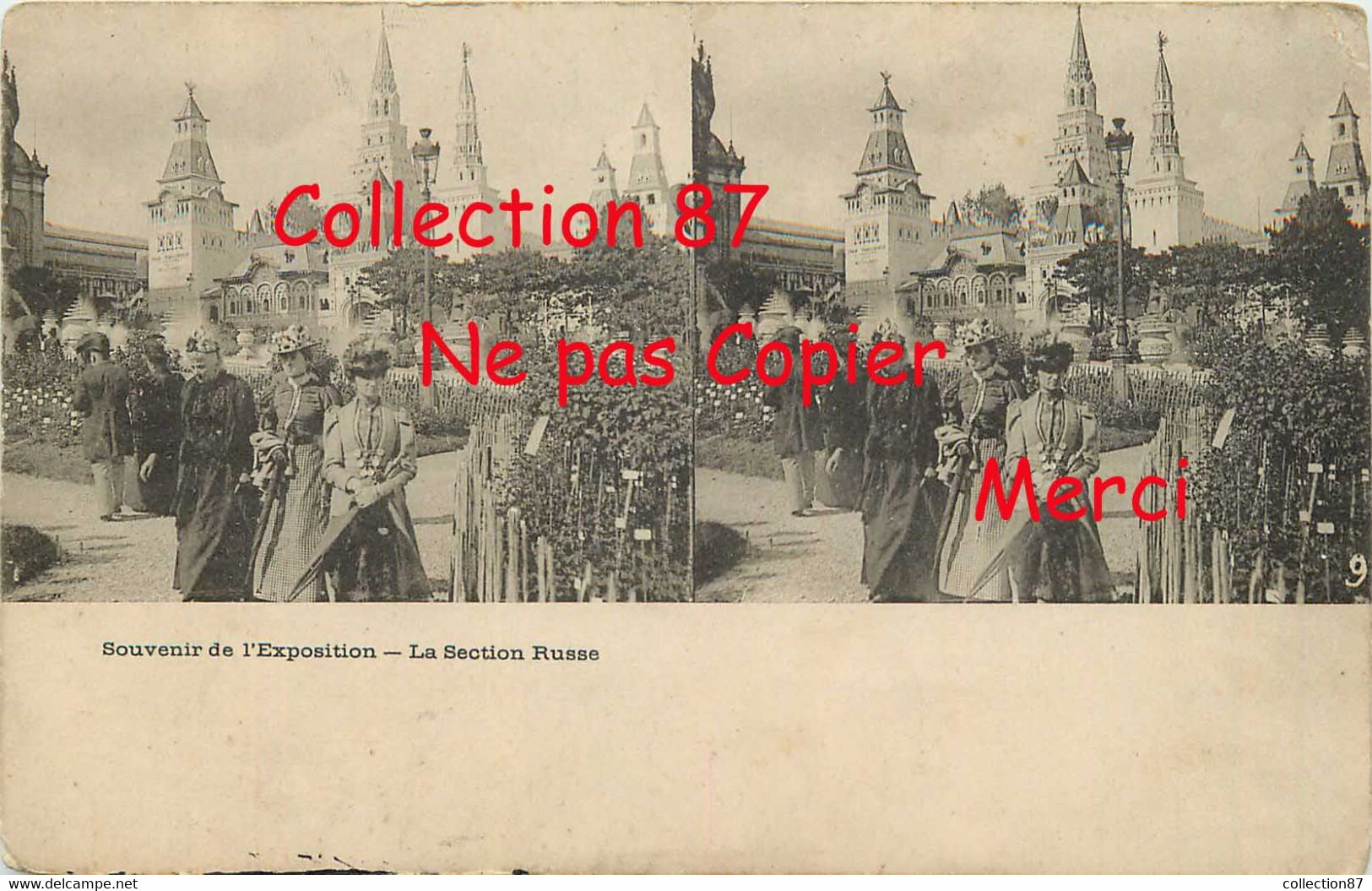 STEREO ☺♦♦ CARTE STEREOSCOPIQUE De La SECTION RUSSE à L'EXPOSITION UNIVERSELLE De 1900 à PARIS  - STEREOSCOPIE RUSSIA - Cartes Stéréoscopiques