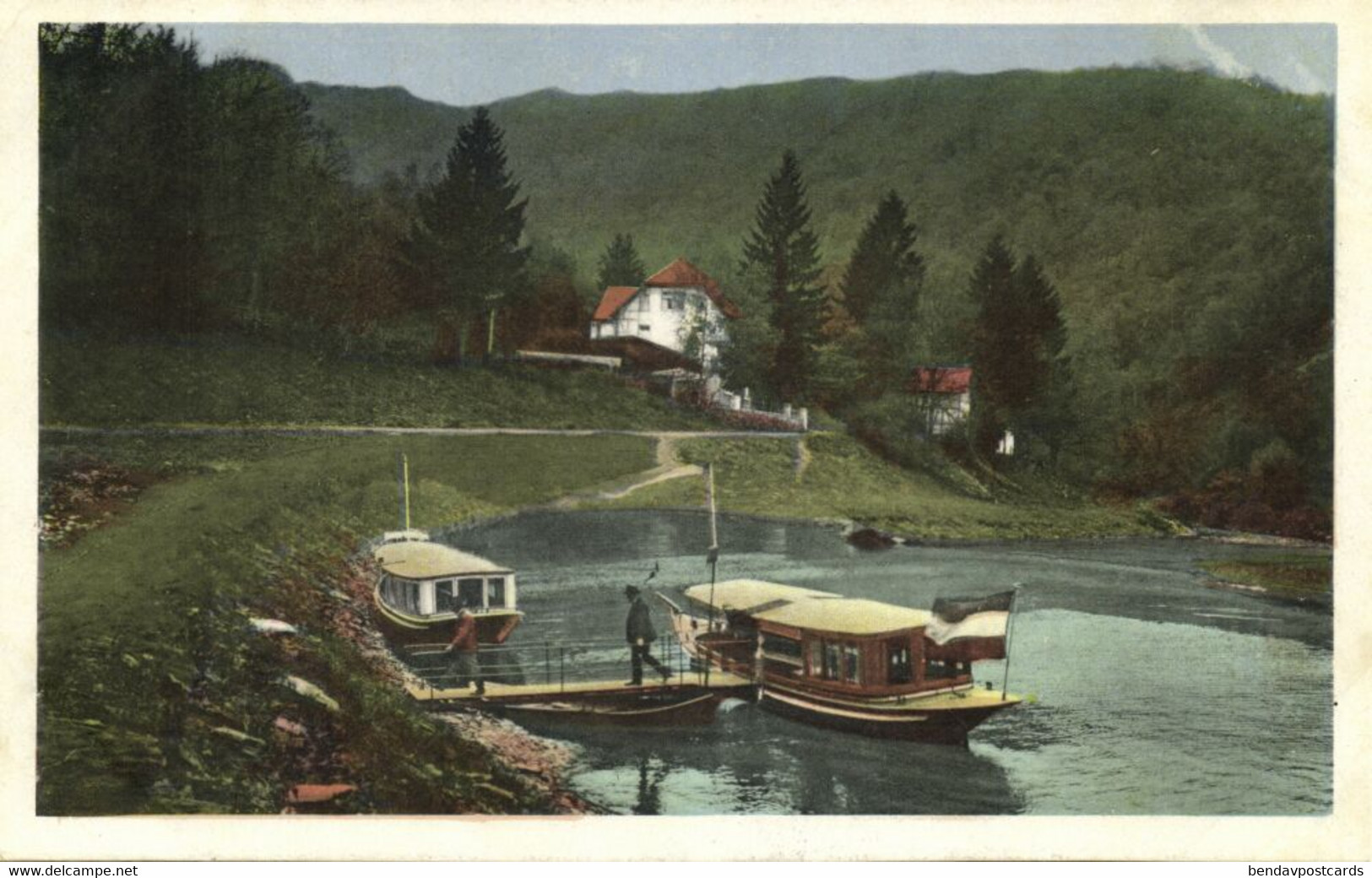 Gemünd, Eifel, Urfttalsperre, Waldhotel, Motorboot-Abfahrtstelle (1920s) AK (1) - Schleiden