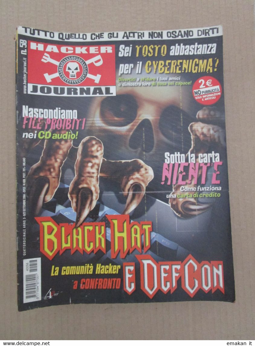 # HACKER JOURNAL N 58 MOLTI ALTRI NUMERI DISPONIBILI - Mode