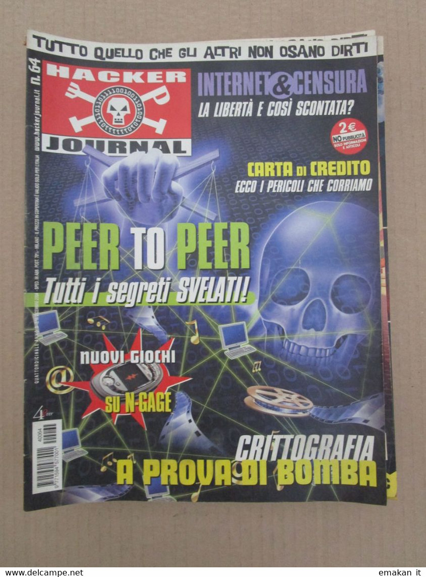 # HACKER JOURNAL N 64  MOLTI ALTRI NUMERI DISPONIBILI - Moda