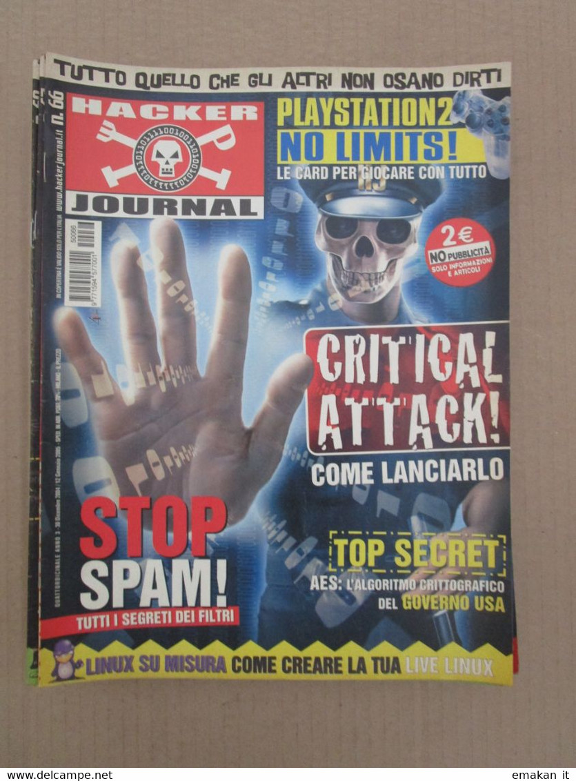 # HACKER JOURNAL N 66  MOLTI ALTRI NUMERI DISPONIBILI - Mode