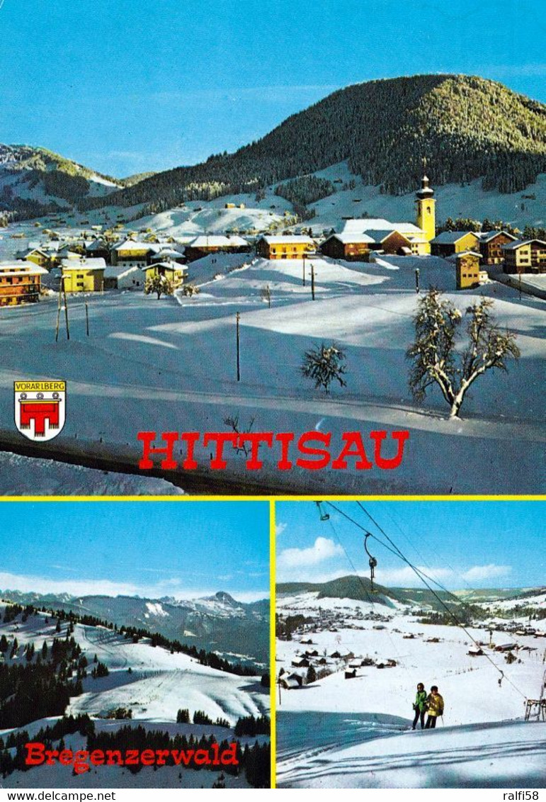 1 AK Österreich / Vorarlberg * Blick Auf Den Ort Hittisau Im Winter * - Bregenzerwaldorte