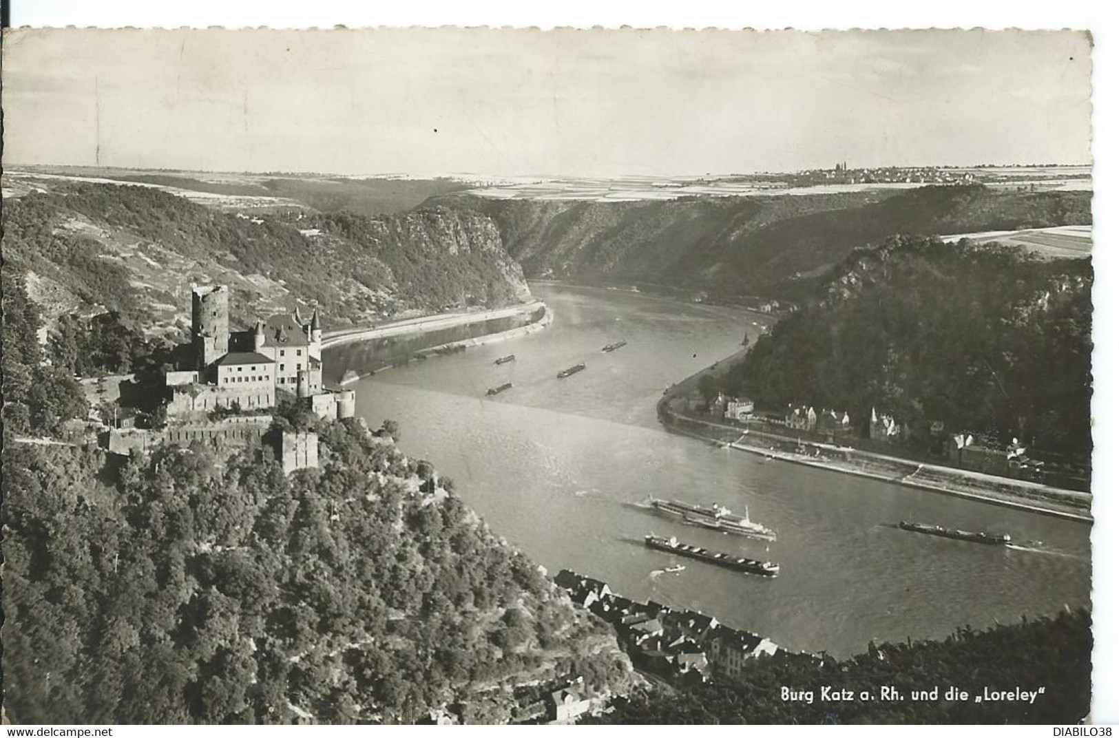 BURG KATZ A. RH. UND DIE " LORELEY "  ( ALLEMAGNE ) - Rhein-Hunsrueck-Kreis