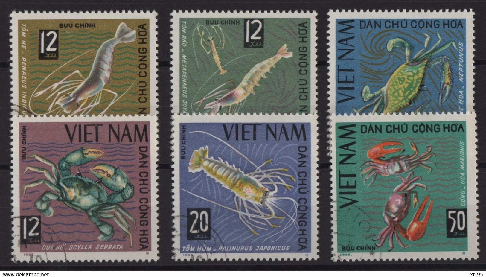 Vietnam Du Nord - N°442 à 447 - Faune - Crustaces - Cote 7€ - Obliteres - Viêt-Nam