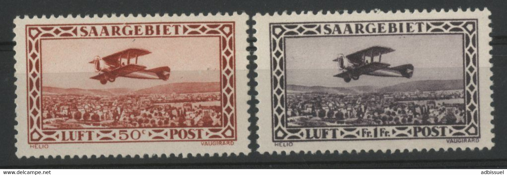 SARRE POSTE AERIENNE N° 1 + 2  COTE 31€ NEUFS ** MNH. Voir Description - Luchtpost