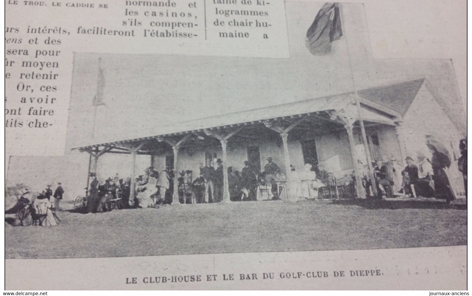 1898 LE GOLF CLUB DE DIEPPE - LE CLUB=HOUSE ET LE BAR - LE GARDIEN ET LES CADDIES - 1900 - 1949