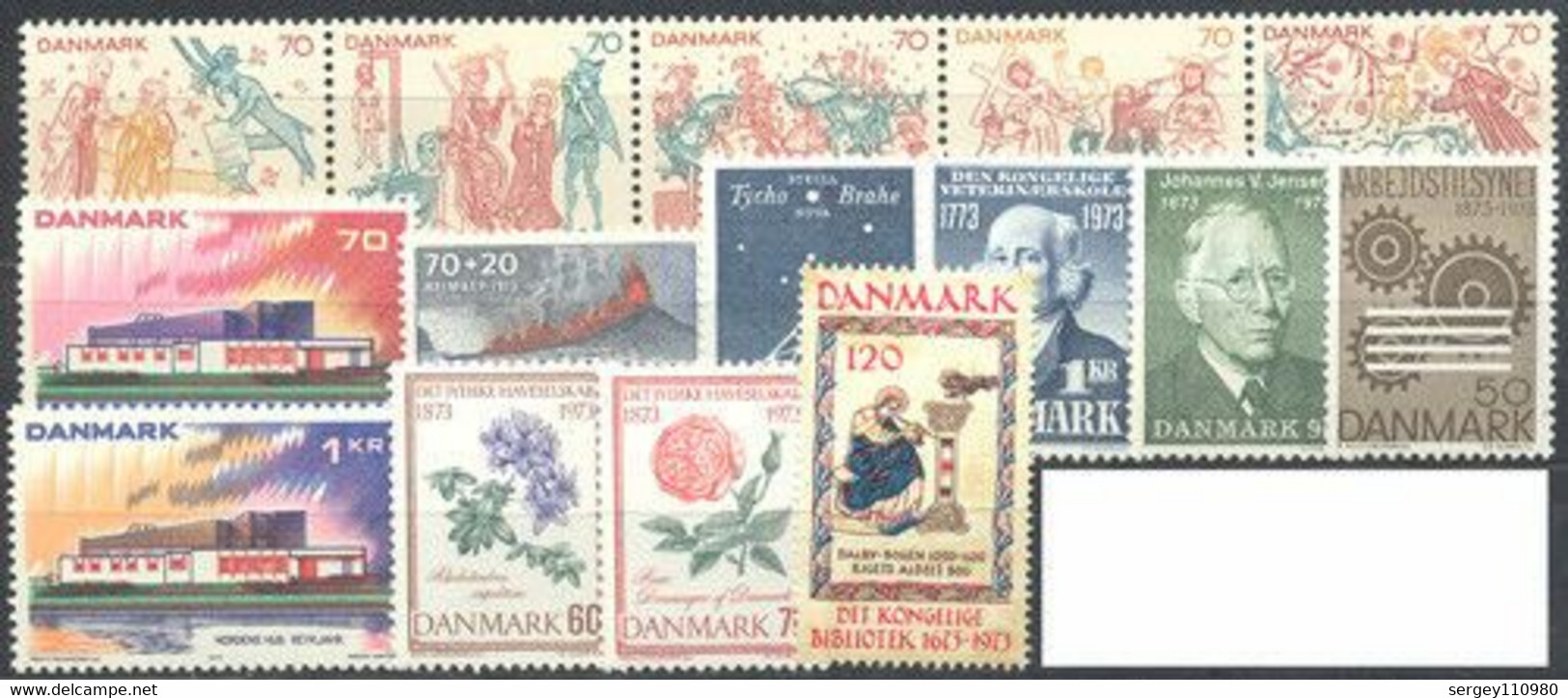 1973 Denmark. Full Years. MNH ** - Annate Complete