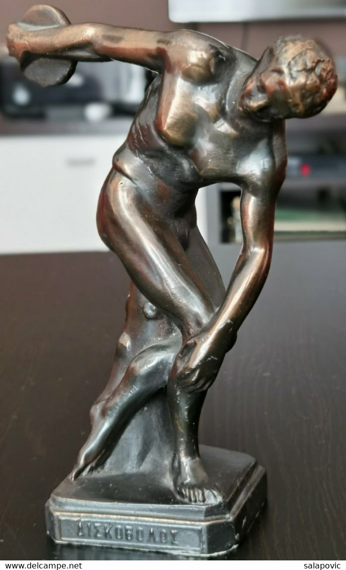 Bronze Figurine Olympic Discus Throw DISCOBOL X.E.M Figurine Statue Olympic Greek Discus - Atletismo