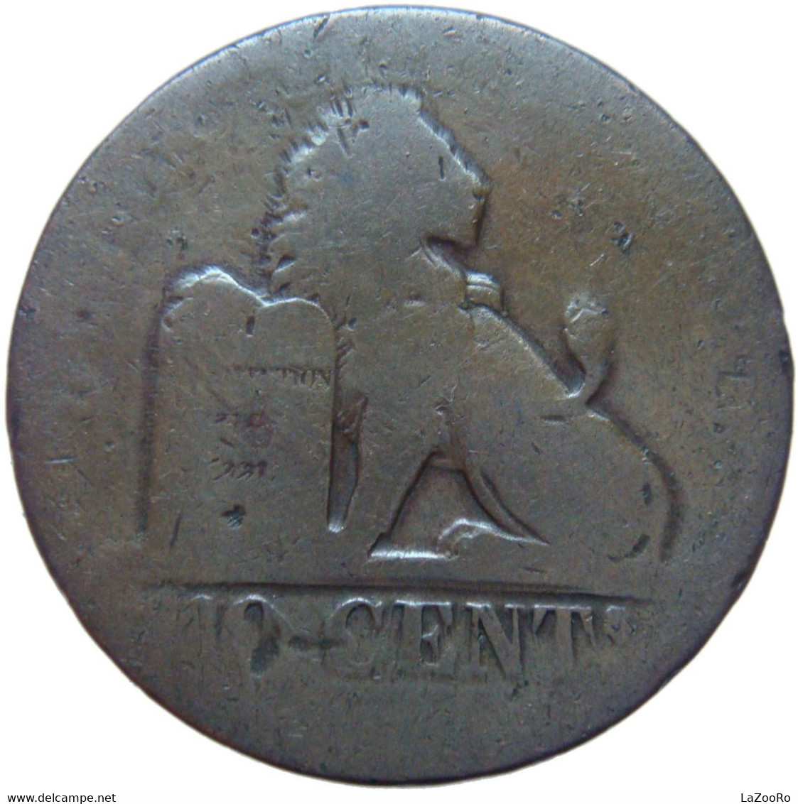 LaZooRo: Belgium 10 Centimes 1833 VG / F - 10 Cents