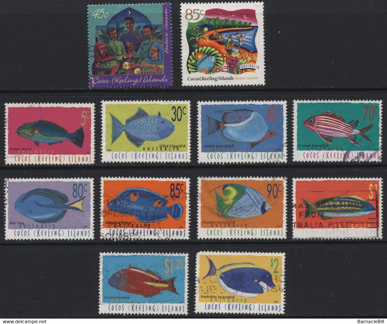 Cocos Islands (02) 1965-1995 . 56 Different Stamps. Mint & Used - Cocos (Keeling) Islands