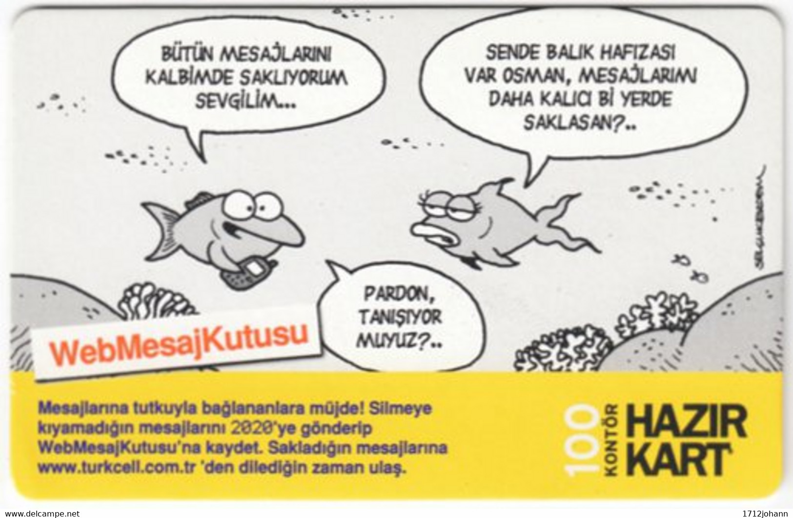 TURKEY B-481 Prepaid TurkCell - Comics - Used - Turquie