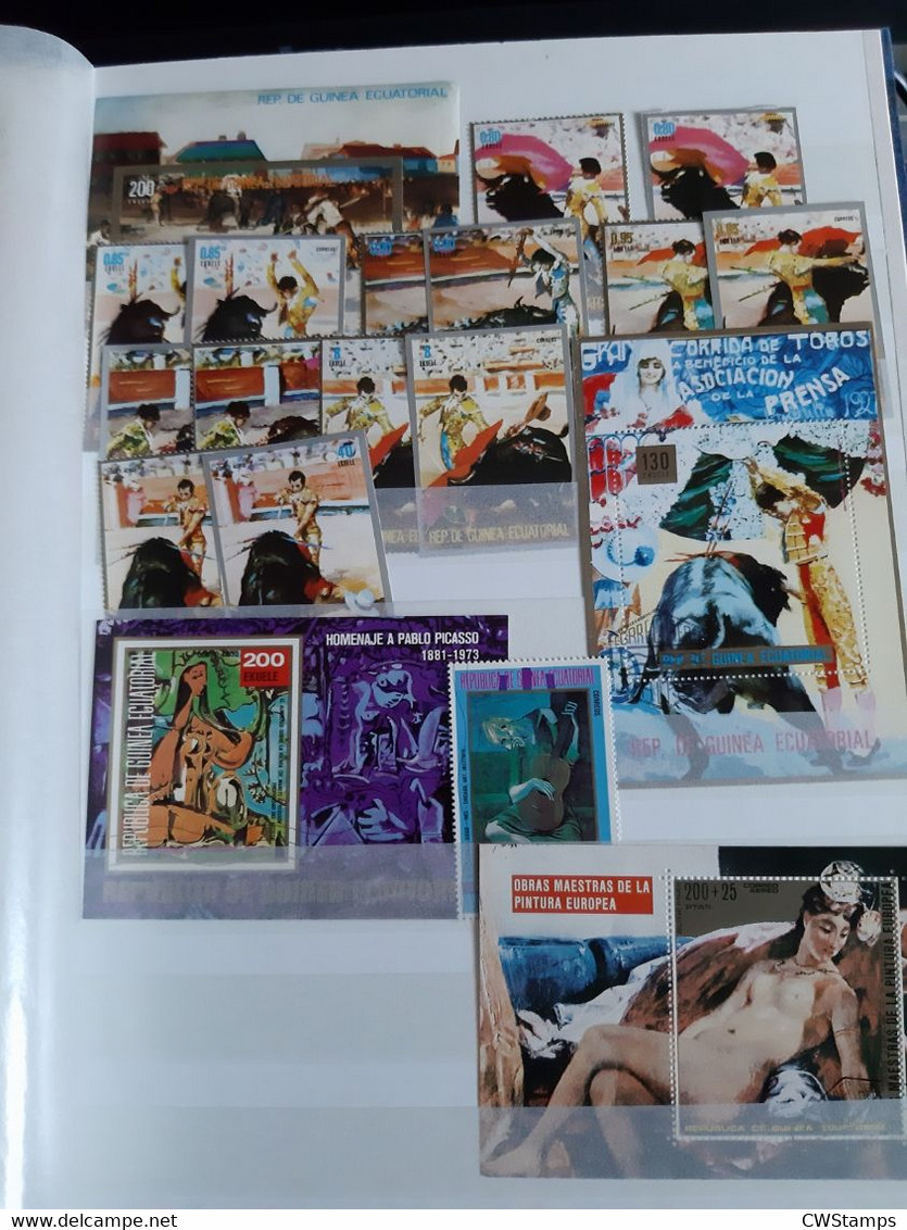 6 nette albums ; 6 albums soigné ; 6 nice albums; 6 schone albums . Beaucoup des timbres / Many many stamps