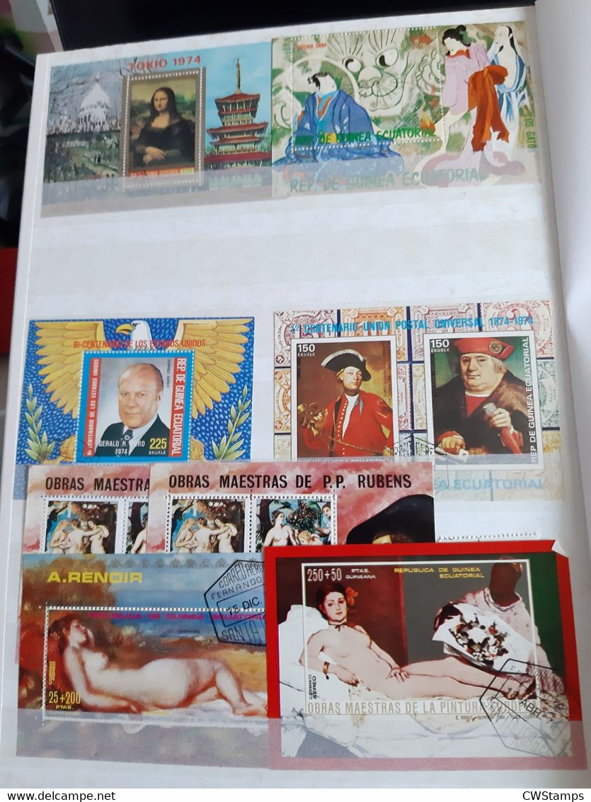6 nette albums ; 6 albums soigné ; 6 nice albums; 6 schone albums . Beaucoup des timbres / Many many stamps