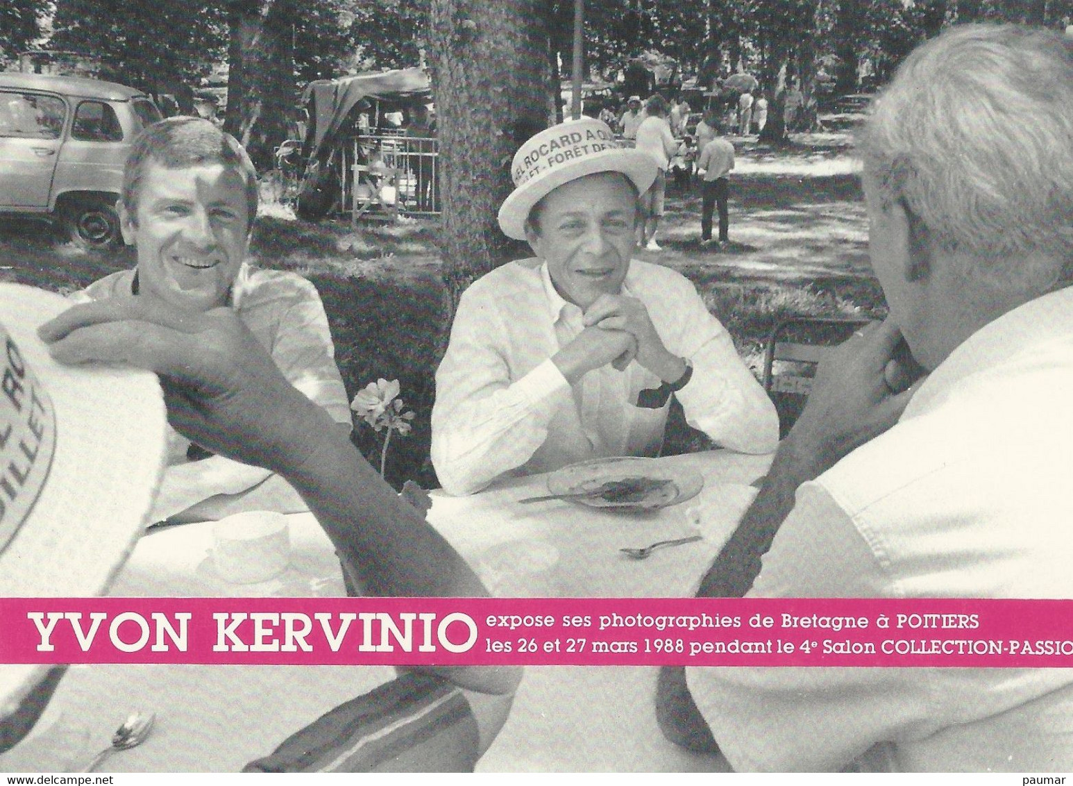 10x 15 Yvon Kervino  Expose Ses Photos  à Potiers   Avec Michel  Rocard  à La Fete De La Rose    Aventure Carto - Poitiers