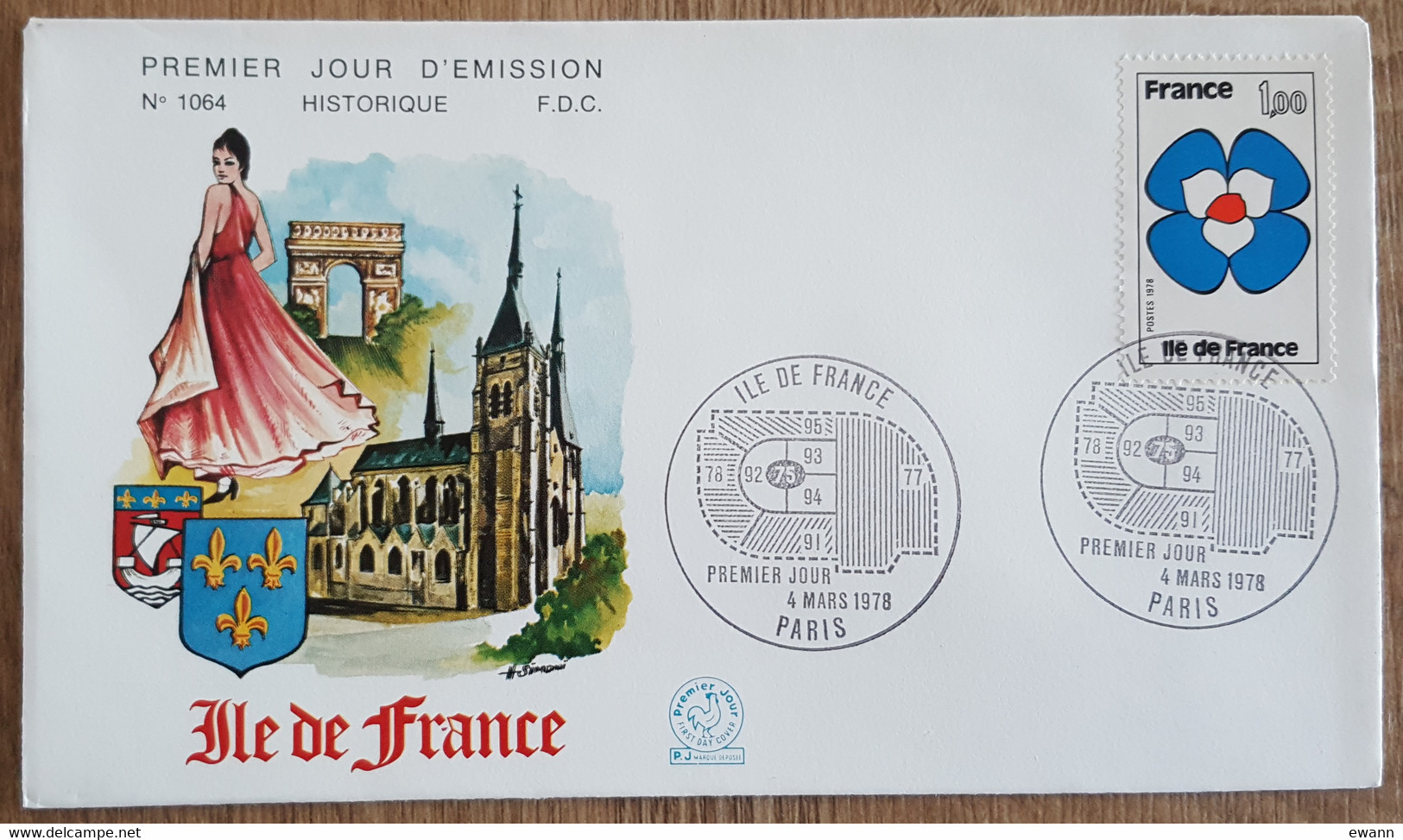 FDC 1978 - YT N°1991 - ILE DE FRANCE - PARIS - 1970-1979