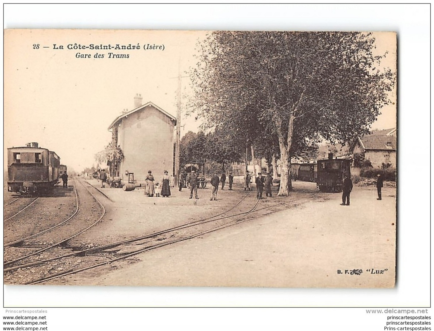 CPA 38 La Côte Saint André La Gare Des Trams - La Côte-Saint-André