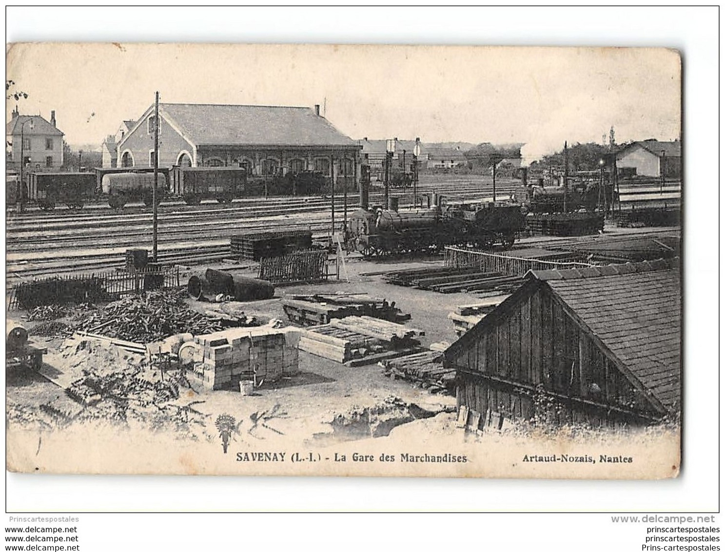 CPA 44 Savenay La Gare Des Marchandises Et Le Train - Savenay