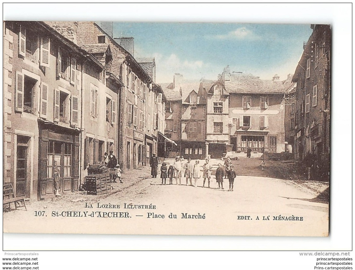 CPA 48 St Chely D'Apcher Place Du Marché - Saint Chely D'Apcher