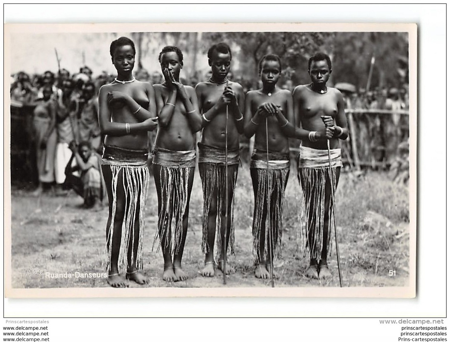 Photo Format Cpa Zagourski L'afrique Qui Disparait Ruanda Danseurs N*51 - Ruanda-Urundi