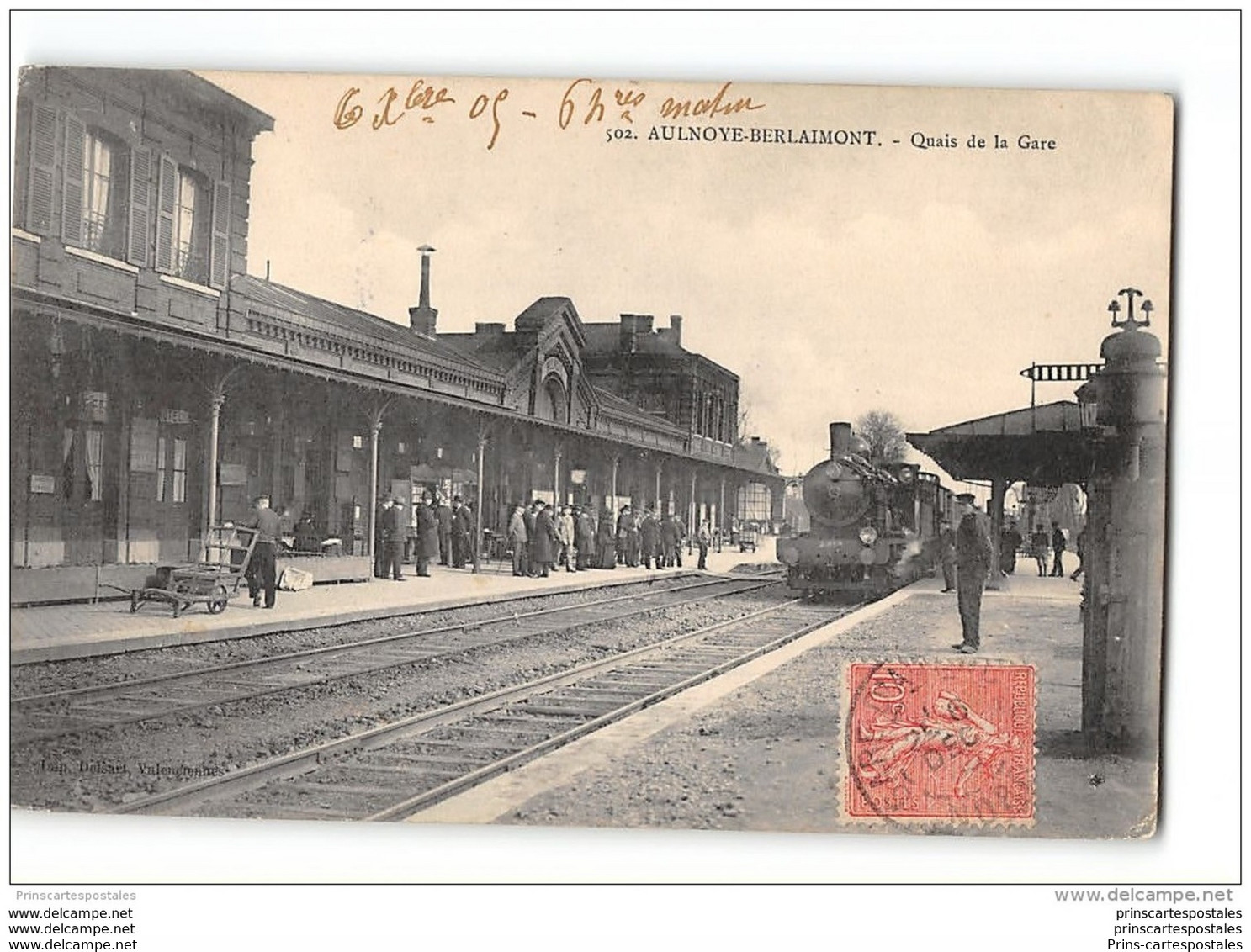 CPA 59 Aulnoye Berlaimont La Gare Et Le Train - Aulnoye