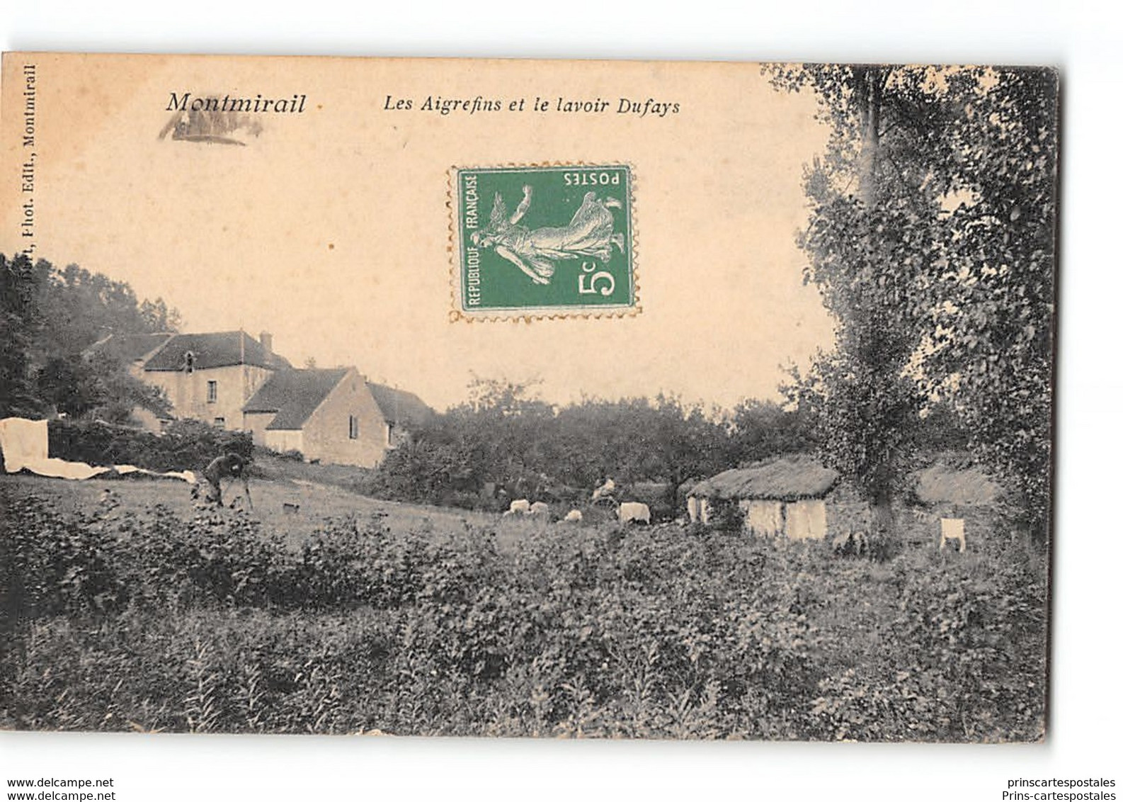 CPA 51 Montmirail Les Aigrefins Et Le Lavoir Dufays - Montmirail