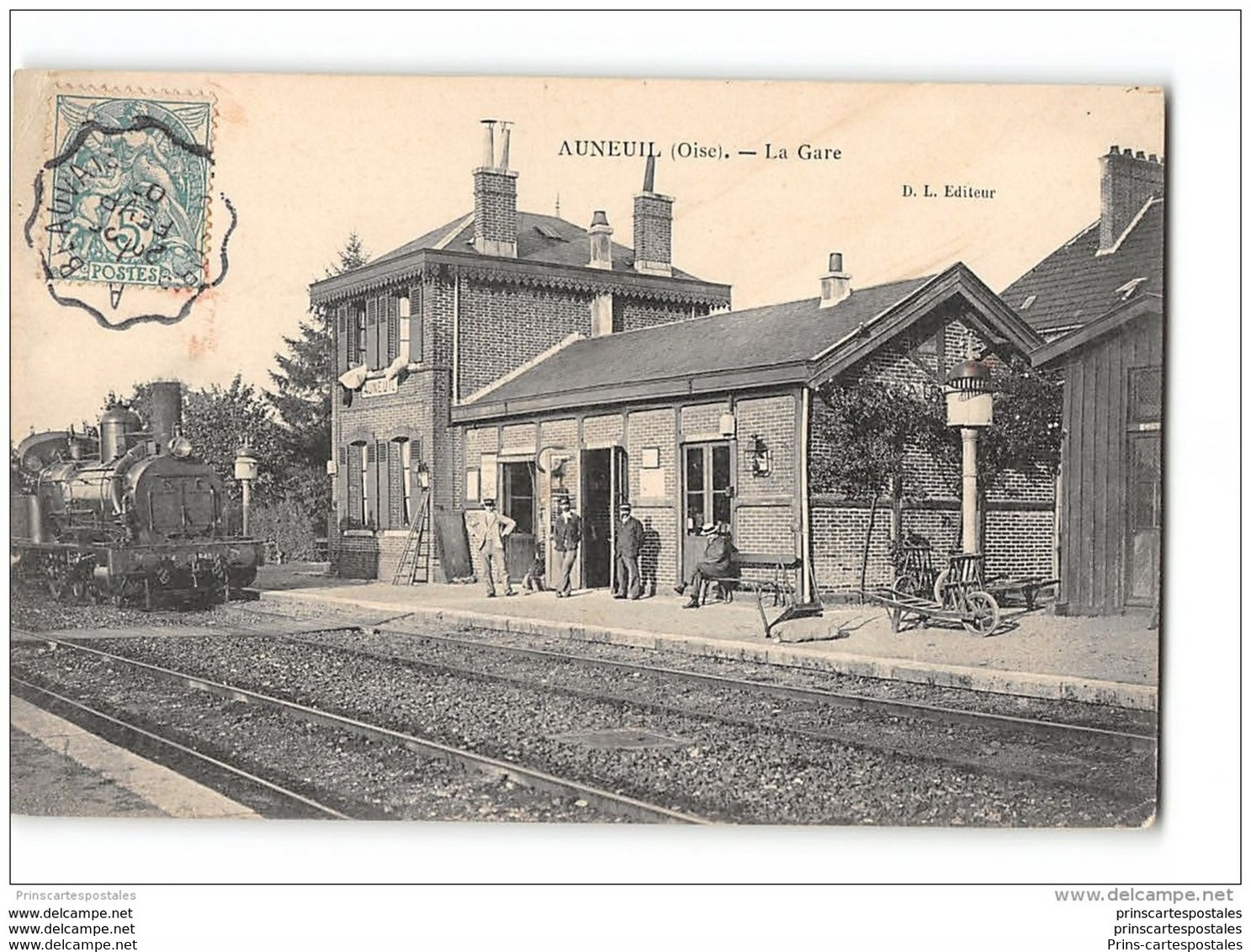 CPA 60 Auneuil La Gare Et Le Train - Auneuil