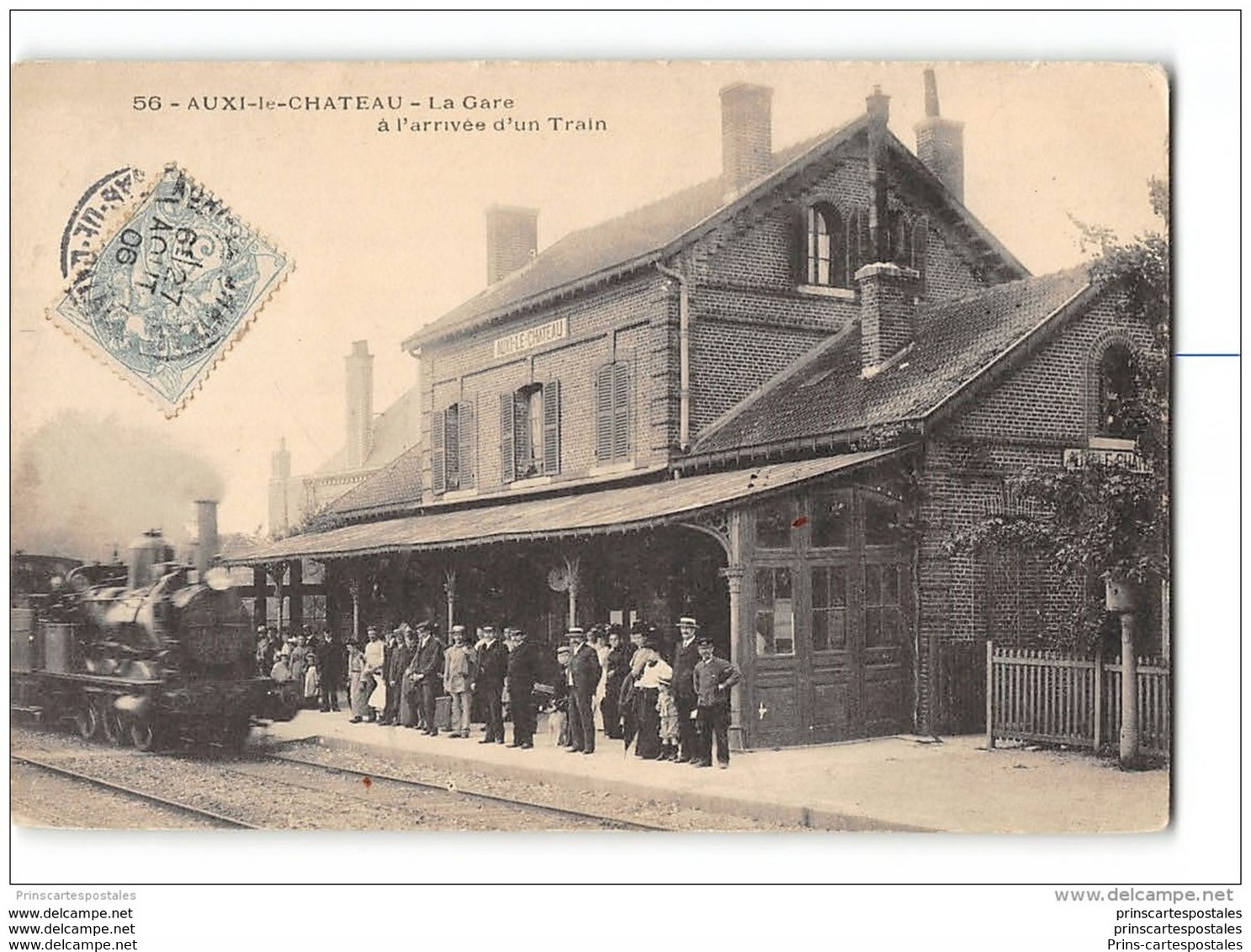 CPA 62 Auxy Le Chateau La Gare Et Le Train - Auxi Le Chateau