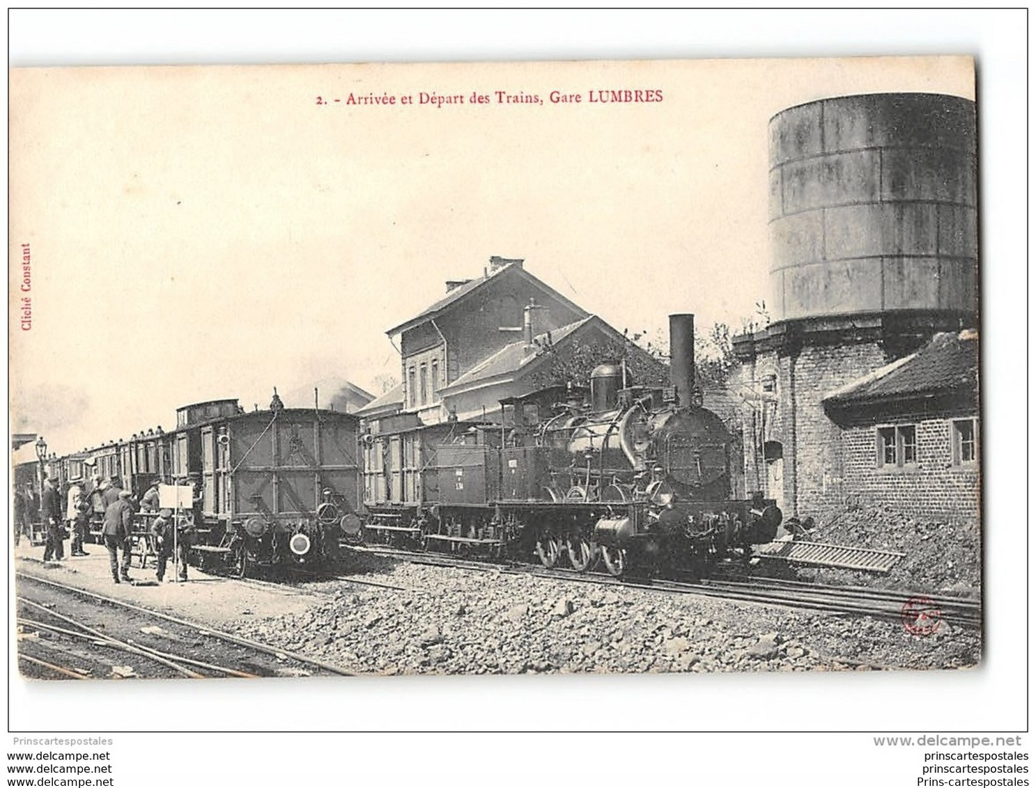 CPA 62 Lumbres La Gare Et Le Train - Lumbres