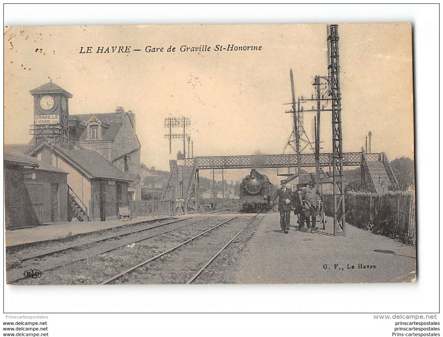 CPA 76 Le Havre La Gare De Graville St Honorine Et Le Train - Graville