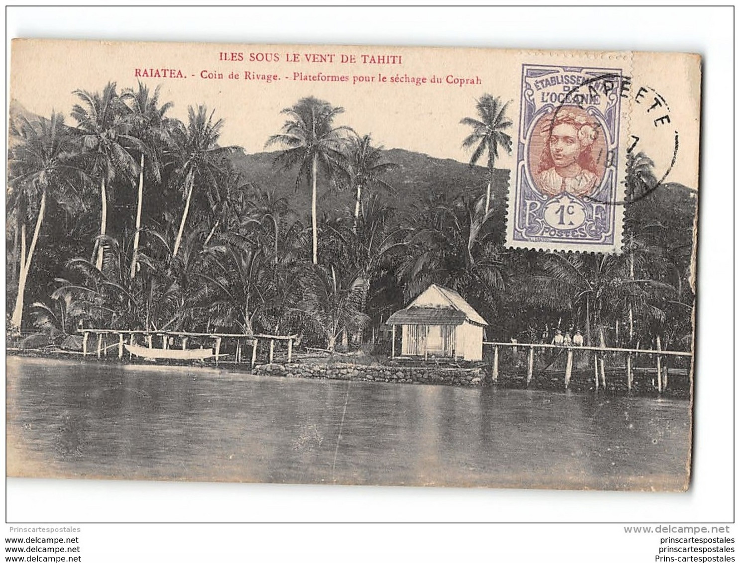 CPA Raiatea Coin Du Rivage Plateformes Pour Le Séchage Du Coprah - Polynésie Française