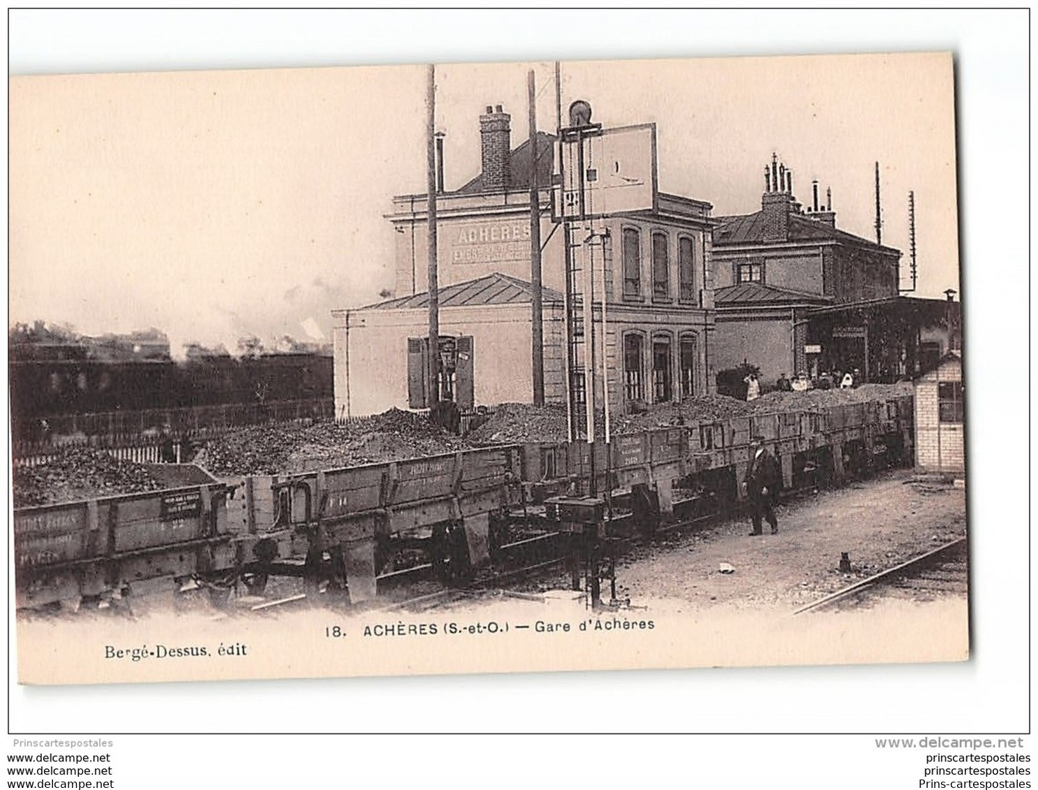 CPA 78 Achères La Gare Et Le Train - Acheres