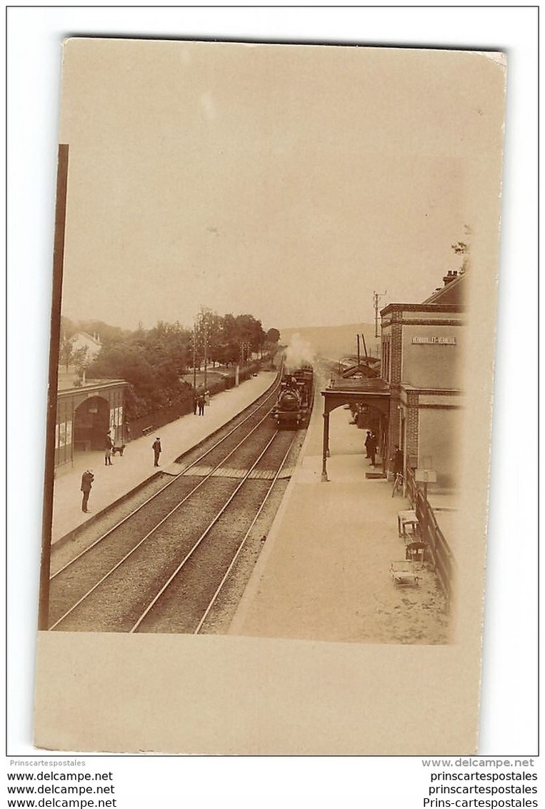 CPA 78 Vernouillet Verneuil Carte Photo La Gare Et Le Train - Vernouillet