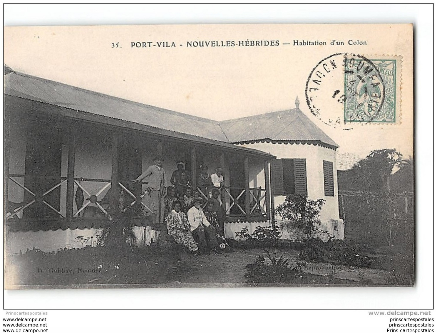 CPA Nouvelles Hébrides Port Villa Gallia Habitation D'un Colon - Vanuatu