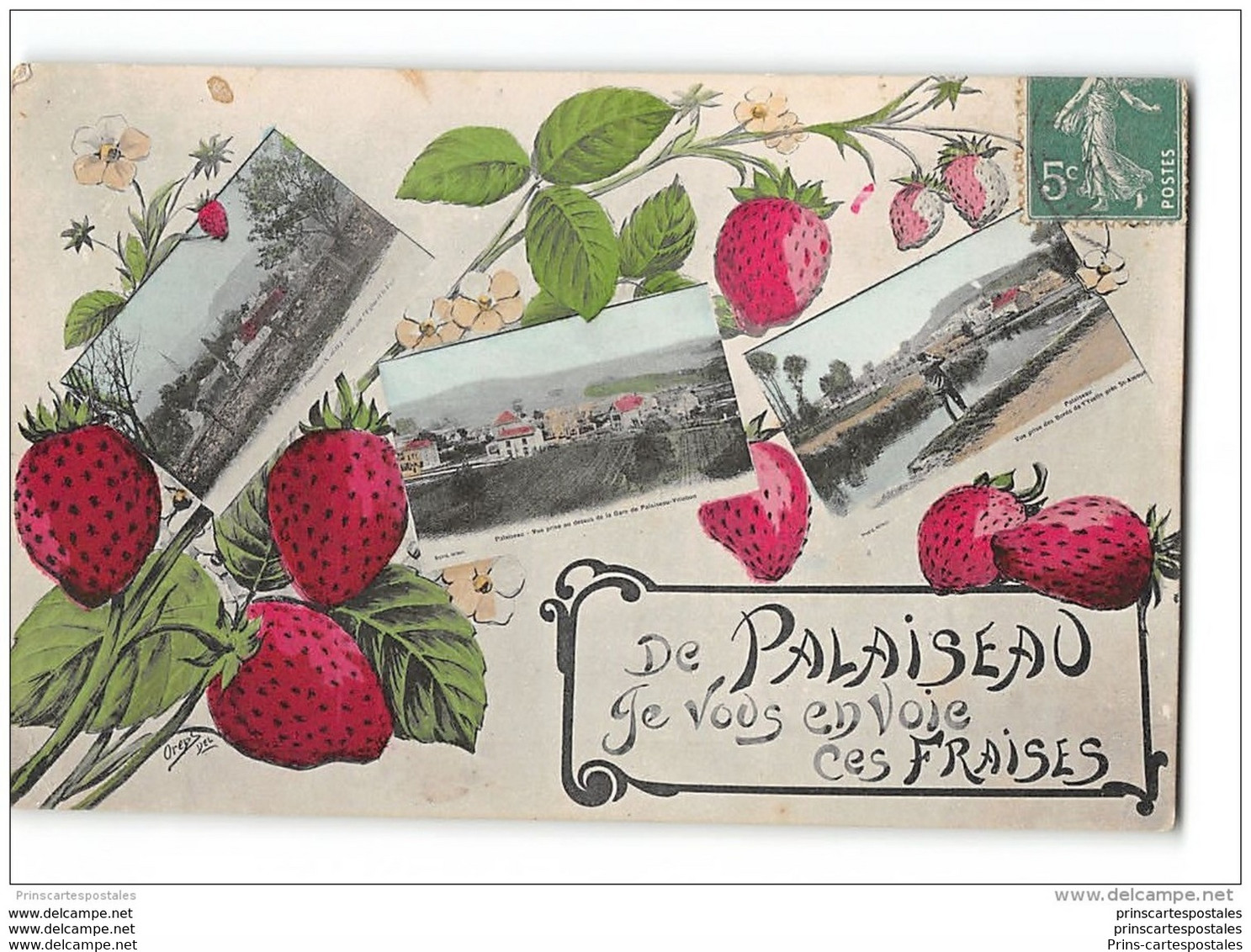 CPA 91 De Palaiseau Je Vous Envoie Ces Fraises - Palaiseau