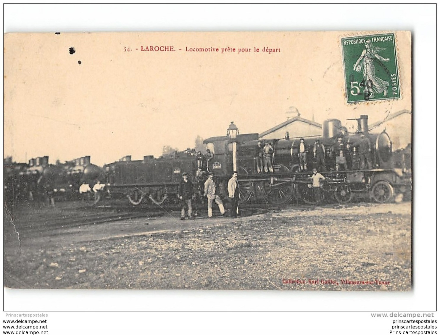 CPA 89 Laroche Migennes Locomotive Prête Pour Le Depart - Migennes
