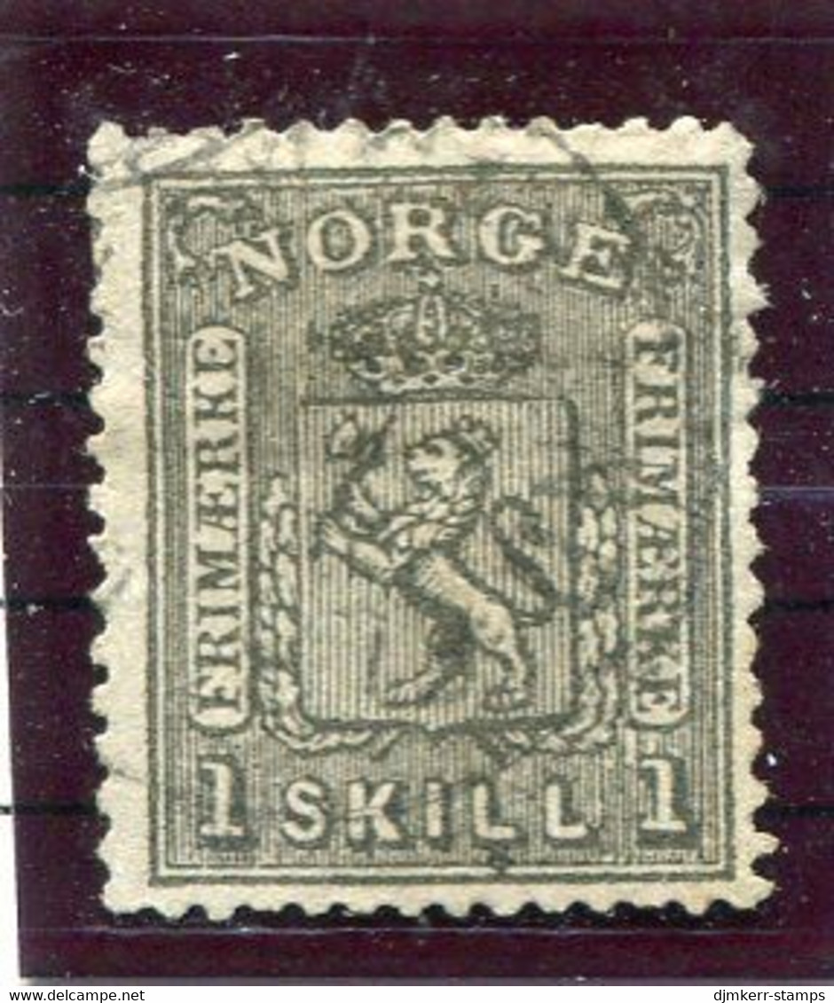 NORWAY 1868 Arms 1 Sk.  Used. Michel 11 - Oblitérés