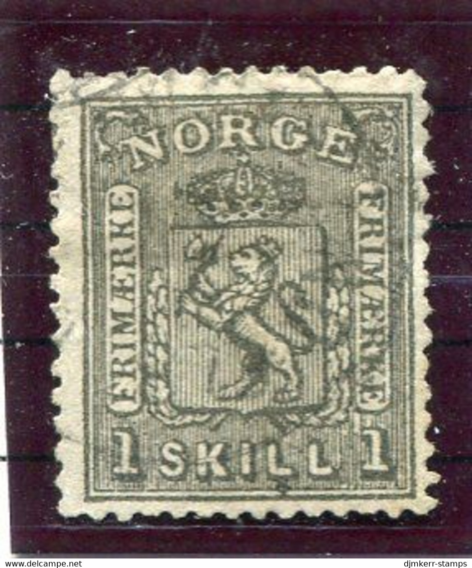 NORWAY 1868 Arms 1 Sk.  Used. Michel 11 - Used Stamps