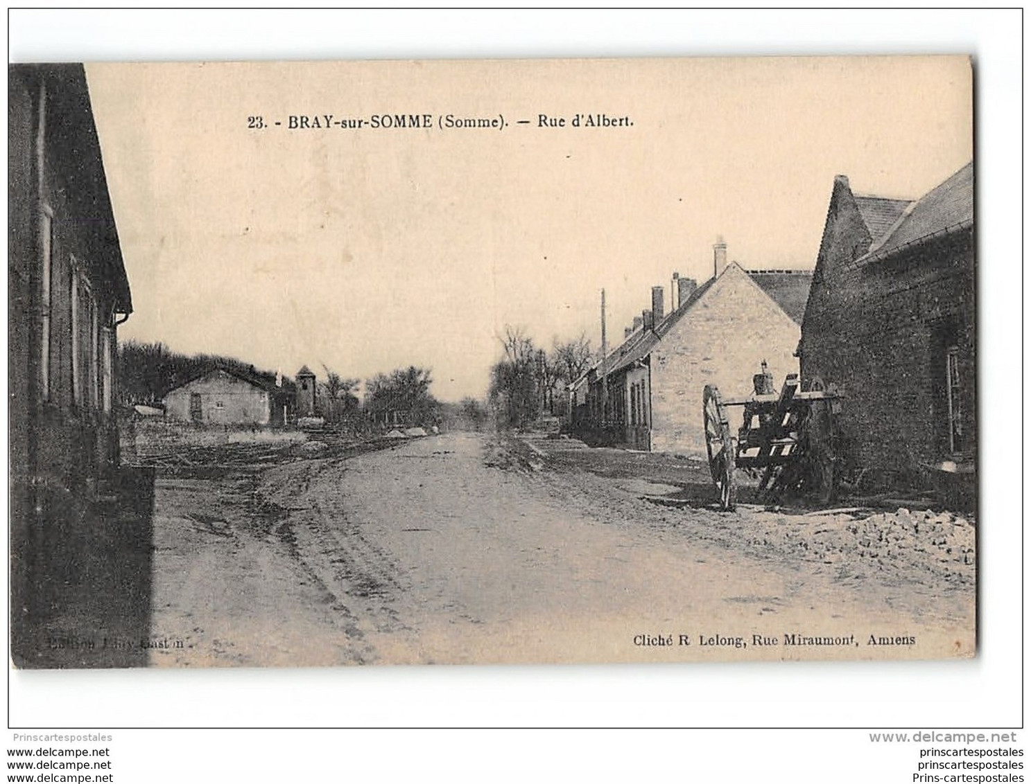 CPA 80 Bray Sur Somme Rue D'Albert - Bray Sur Somme